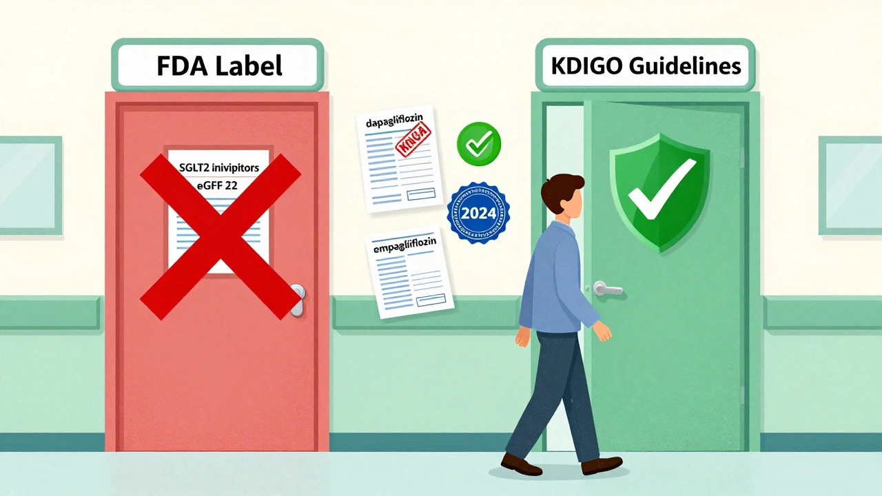 Patient choosing evidence-based guidelines over insurance restrictions for kidney protection.