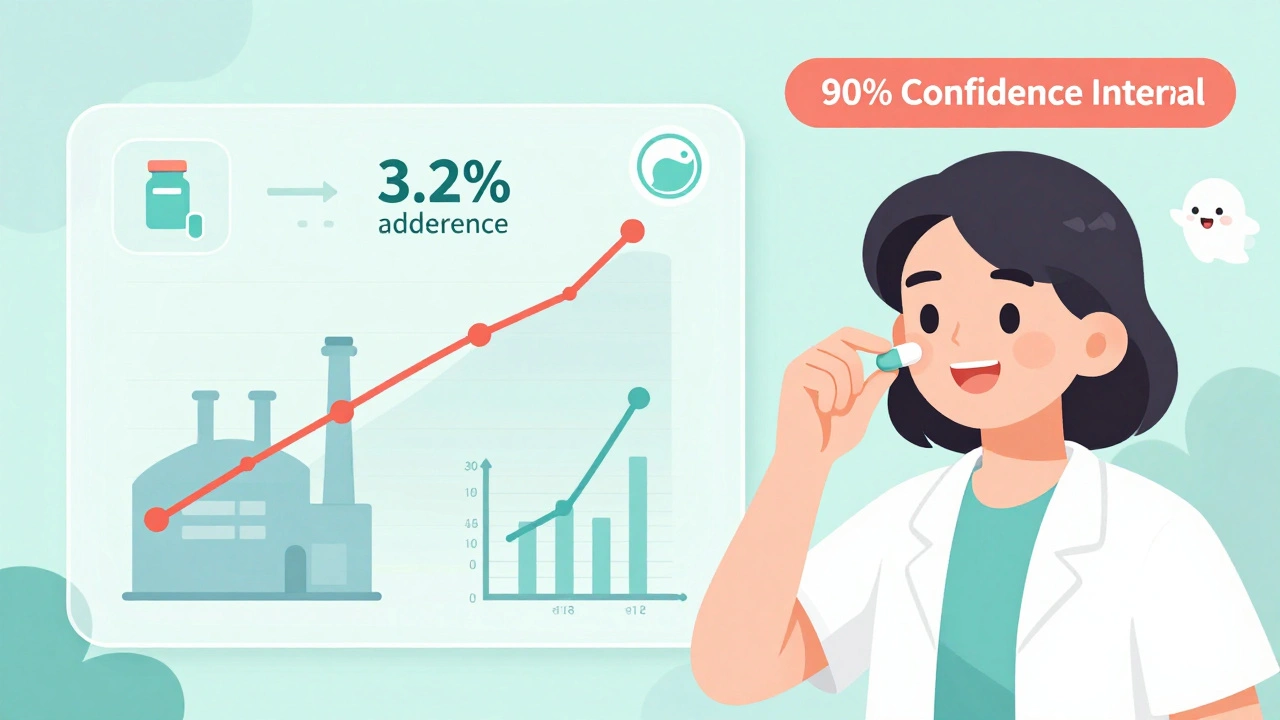 Patient taking generic pill with transparent bloodstream match to brand drug