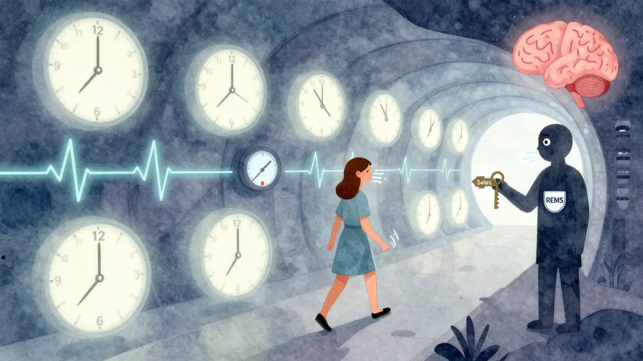 A symbolic journey through time with floating clocks and vitals during the 2-hour monitoring period.