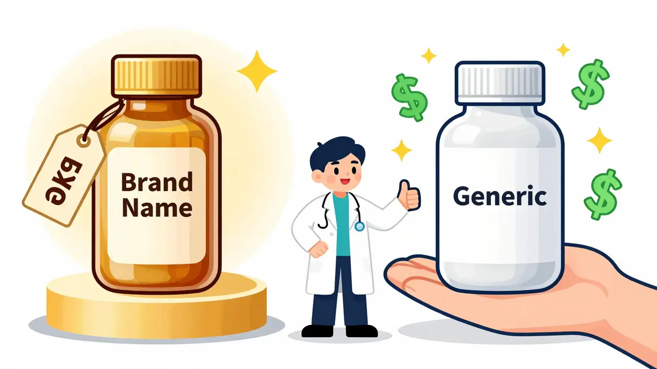 Comparison between expensive brand name and affordable generic medicine