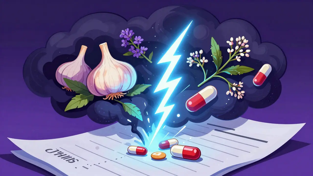 Metaphorical storm cloud showing dangerous herb and drug interactions