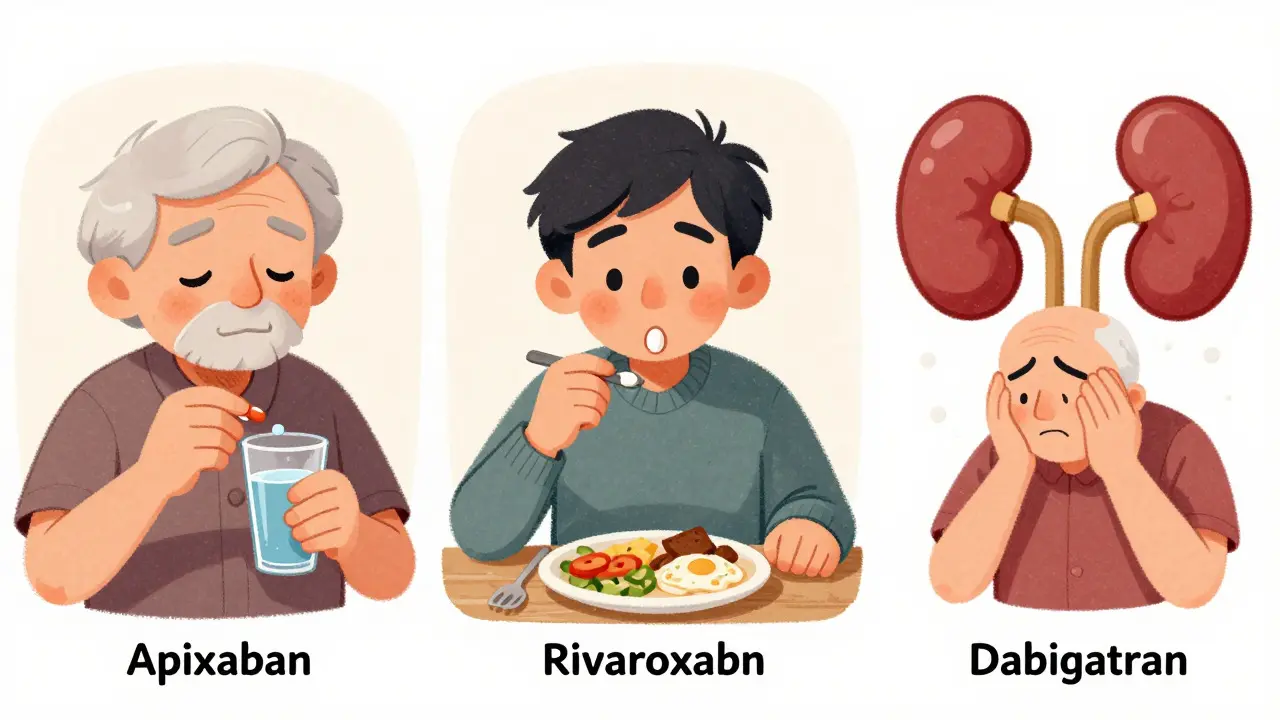 Three patients illustrating dosing convenience and safety profiles of DOACs.