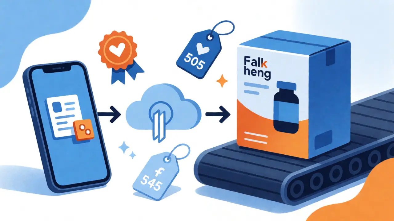 Digital flow from telehealth prescription to delivered medication